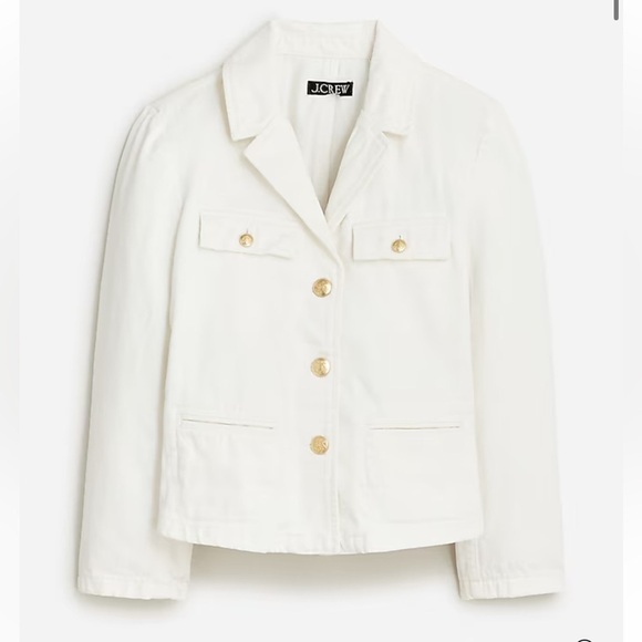 J crew Denim blazer-jacket in white - Picture 1 of 3
